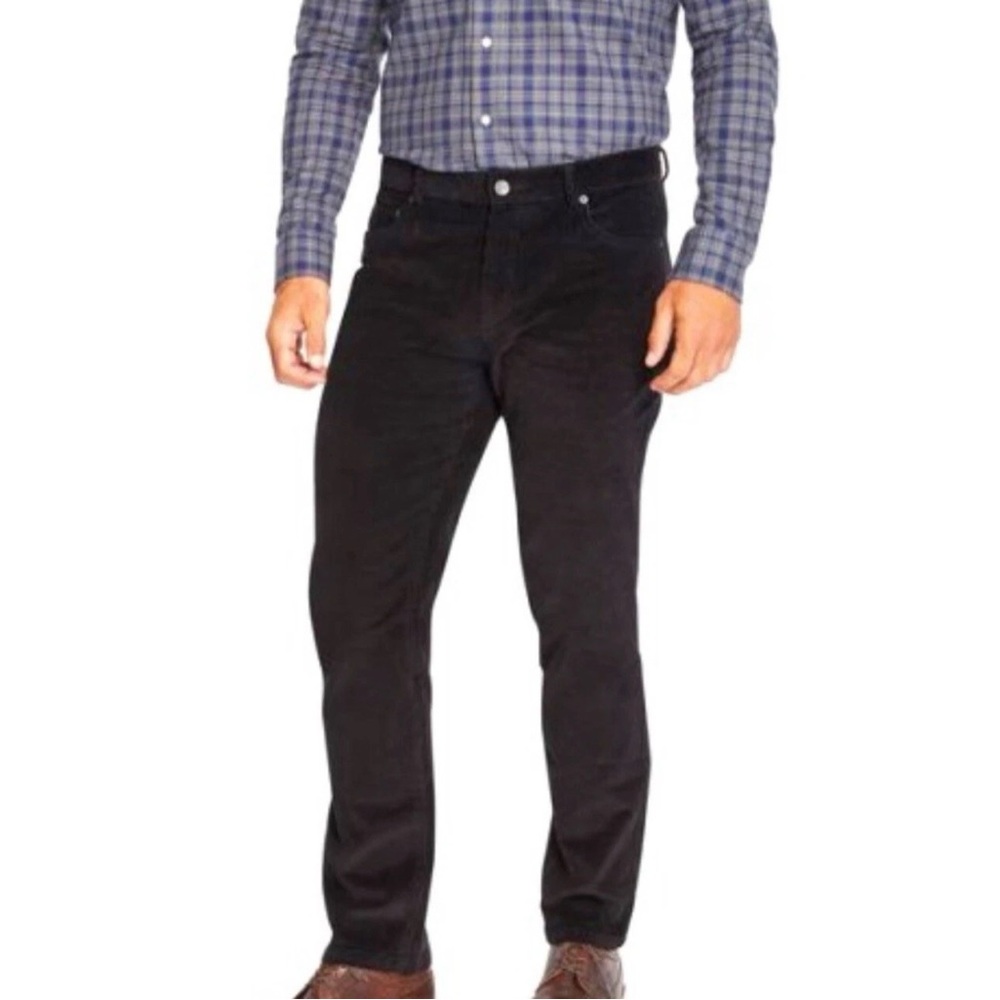 J.McLaughlin Men’s Parker 5-Pocket Straight Leg Pant Charcoal Velvet Corduroy 40